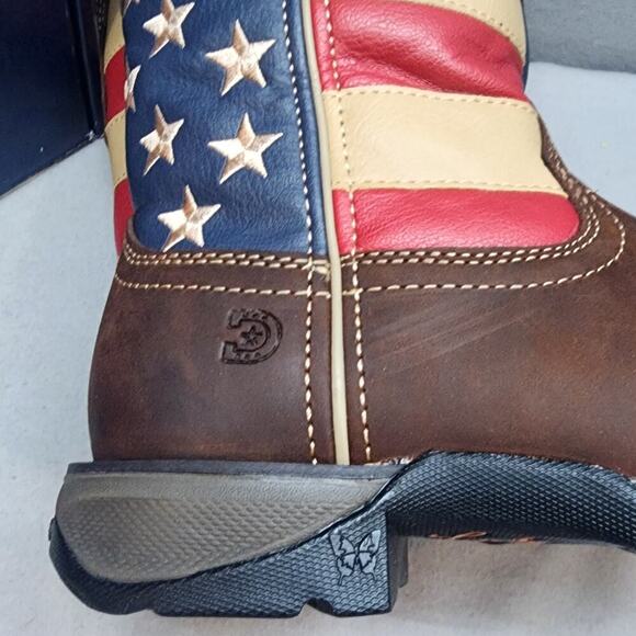 NIB Durango Women's Size 8.5M Lady Rebel Patriotic Flag Work Boot - Steel Toe - Picture 6 of 11
